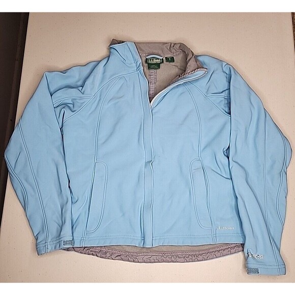 Ll Bean Womens Light Blue Windstopper Windbreaker Jacket Coat Size M EUC - Picture 3 of 11